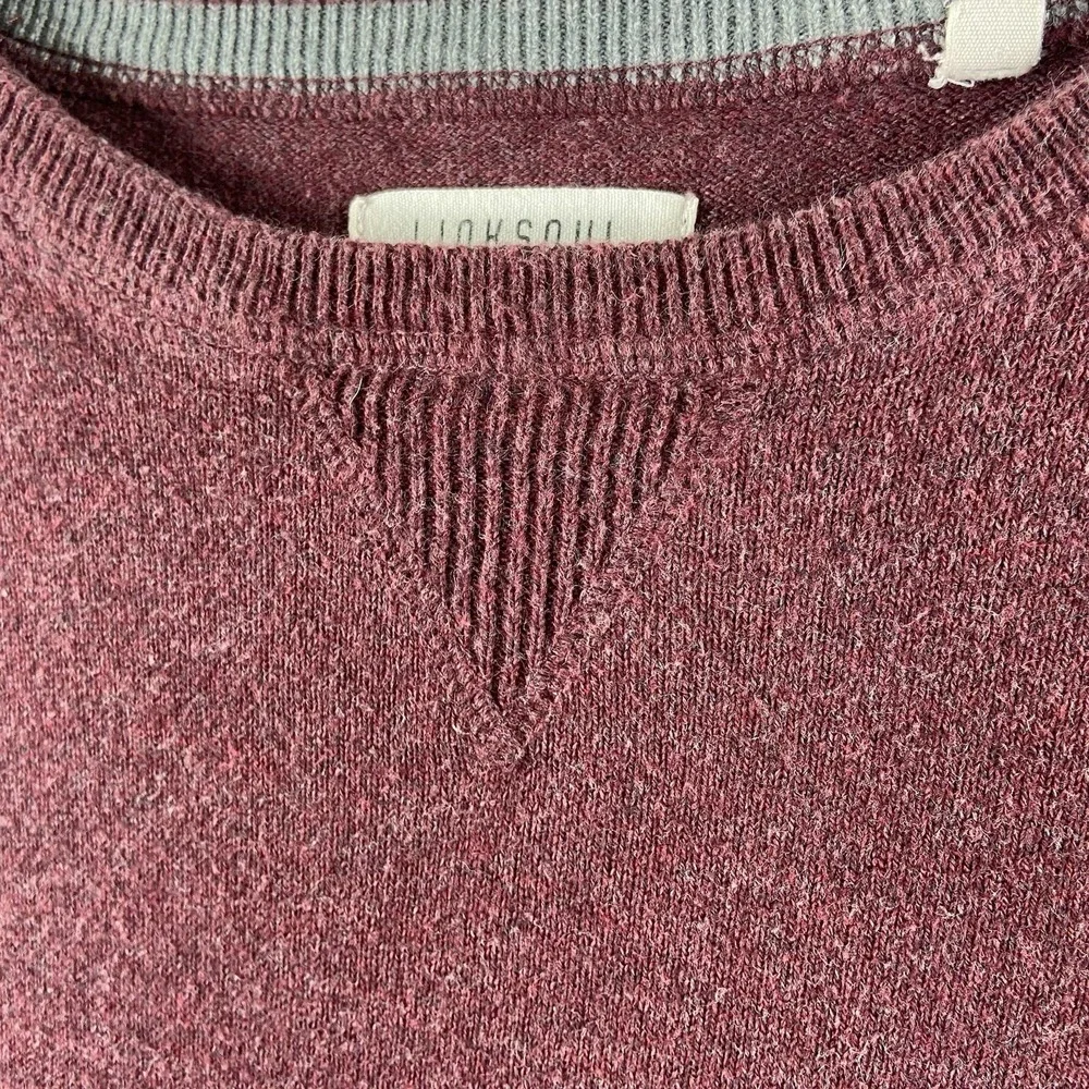 Linksoul Sweater Mens XL Pebble Beach Golf Cotton Cashmere Elbow Patches Red